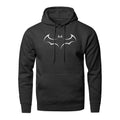 Men Bat print solid color fleece plus thick sweatshirts hooded hoodies new style trend print spring autumn casual clothes