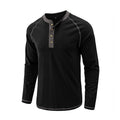 New Long Sleeve Cotton T shirts Men Fashion Henry Collar Men's T-shirt Spring Summer Quality Brand Men Clothing