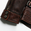 New Brown Vintage Style Genuine Leather Jacket Men Natural Cowhide Fashion Slim Coat Jackets