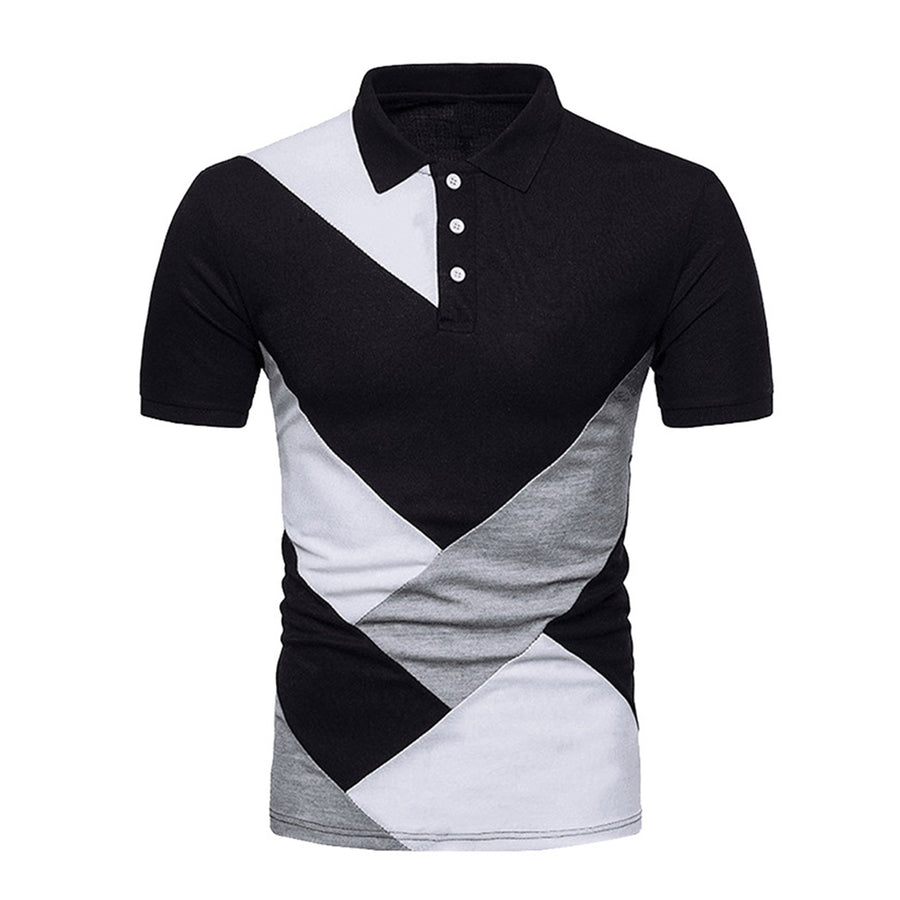 Men Polo Shirt Short Sleeve Polo Shirt Contrast Color Polo New Clothing Summer Streetwear Casual Fashion Men tops