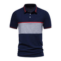 New Spring Summer Fashion Stripe Short Sleeve Polo-shirt Men High Quality Cotton Business Casual Slim Fit Top Men's Clothing