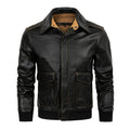 100% Cowhide Genuine Leather Jacket Motor Coat