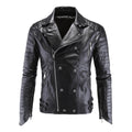 New Men's Leather Jacket Motorcycle Leather Coat Clothing Fashion Men's Windproof Coat Winter Skull