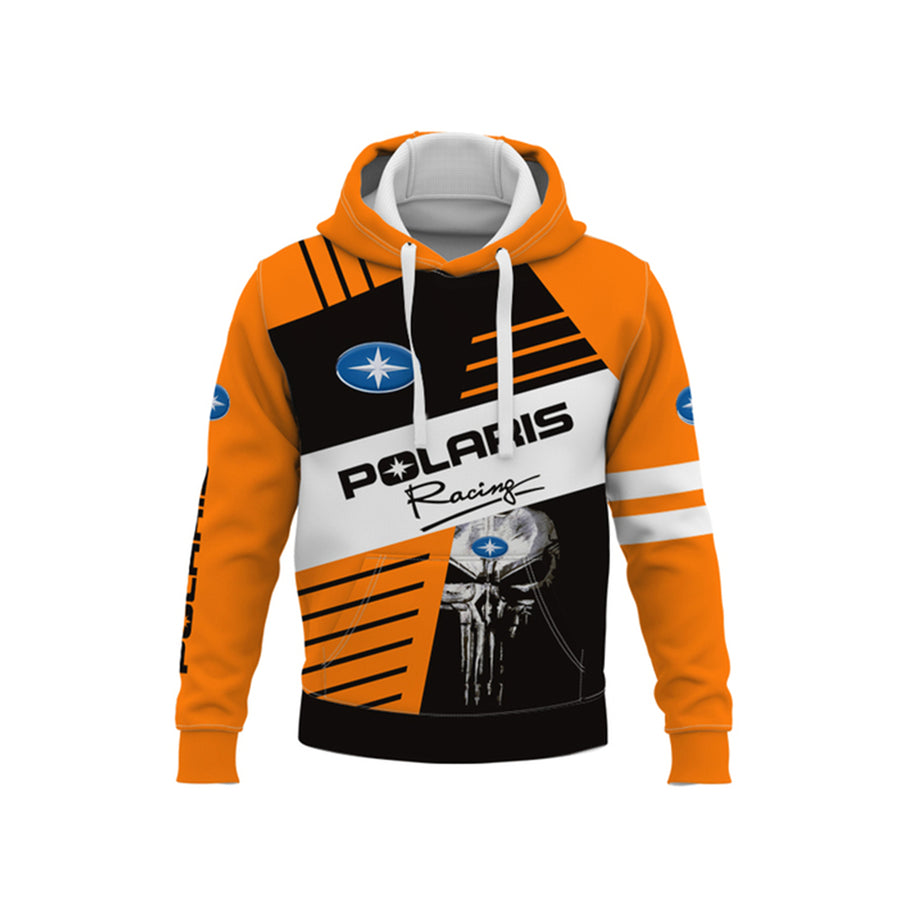 3D Printing Polaris Logo Zipper Hoodie Men's Street Motorcycle Style Jacket Outdoor Riding Cross Country Pullover