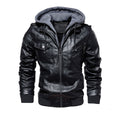 Men Vintage Motorcycle Jacket Men's Bomber Fleece Leather Jackets Thick Coat Male Winter Warm Fashion Pu Leather Outerwear