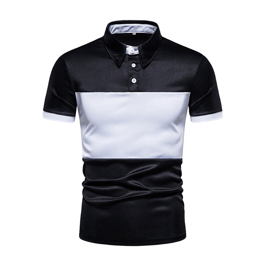 Men's Polo Shirts Short Sleeve T-Shirts Contrast New Summer Streetwear Casual Fashion Tops