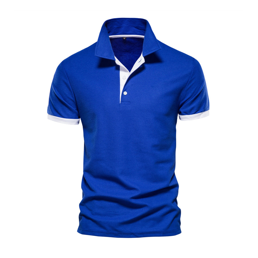 35% COTTON POLO SHIRTS FOR MEN CASUAL SOLID COLOR SLIM FIT MEN'S POLO'S NEW SUMMER FASHION BRAND MEN CLOTHING