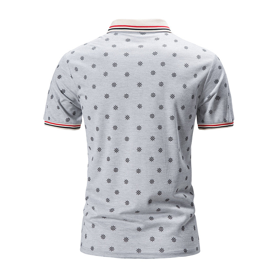Summer Short Sleeve T-Shirt Lapel Polo Shirt Men's Printed t-shirt Top Tees men clothing shirts Casual