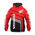 Fashion 3D Print Spring and Autumn Pullover Hooded Casual Shirt Honda Motorcycle Racing Men's Hooded Sweatshirt