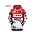 Ducati Motorcycle Club Autumn Leisure Party Red Zip Hooded Outdoor Running Bike Cross-country Sports Large Pullover