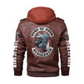 SONS OF ODIN BERSERKER Print PU Leather Rock Punk Jackets Brown Motorcycle Jacket Men Casual Autumn Winter Leather Coat