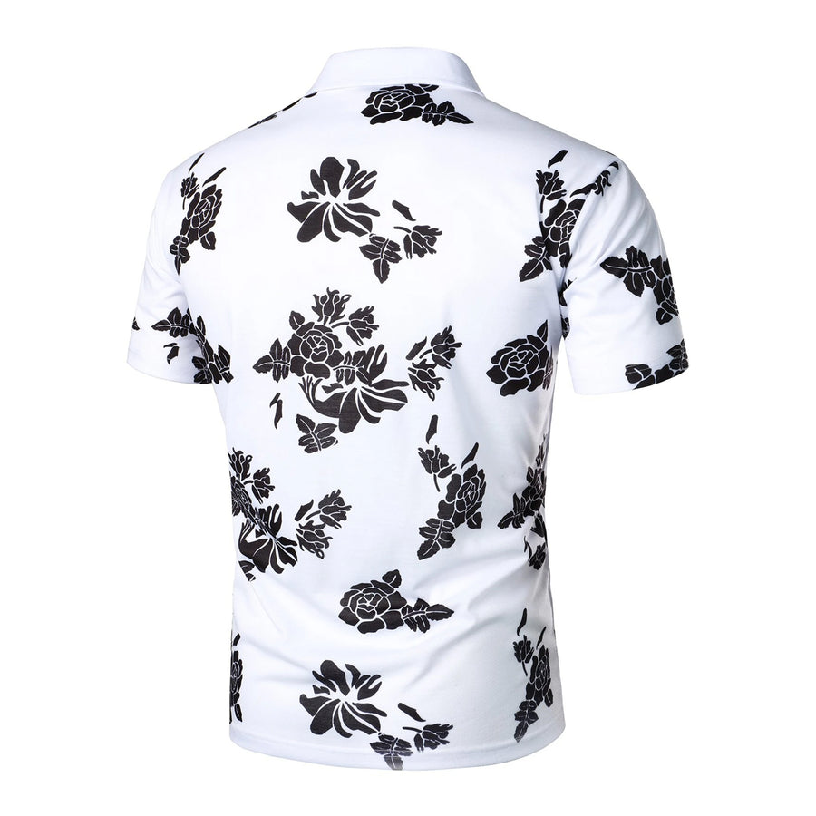 Men Casual Printed Polo Shirt Short Sleeve T Shirt Golf Tennis Tee New Clothing Summer Streetwear Fashion Men Top