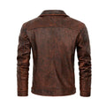 New Pure Top Layer Cowhide Genuine Leather Distressed Lapel Leather Jacket Casual Retro Men's Jacket