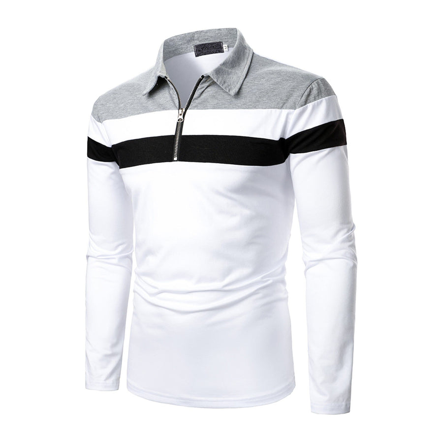 Fashion Brand Polo Shirt Men's Summer Collar Slim Fit Solid Color Design Zipper Breathable Polo's Casual Men Clothing