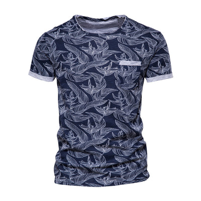 New Summer Printed T Shirts Men O-neck 100% Cotton Short-sleeved Men's T-Shirt Summer Male Tops Tee Shirts