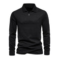 Long Sleeve Men's Polo Shirts 100% Cotton Solid Color Casual Polo Shirts for Men New Spring Autumn Basic Polo's Men