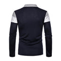 Autumn Men's Long Sleeve Contrasting Polo T-shirt Casual Polo Shirts Fitness Stitching Casual Top Lapel Men Clothing