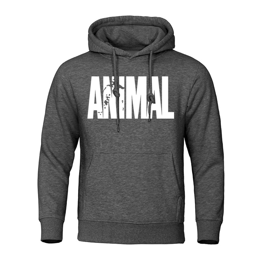 Men's Hoodies ANIMAL Print Sportswear Sweatshirts Autumn Winter Cotton Top Fashion Quality Male Clothing Casual Pullover