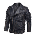 Winter Men Leather Jacket Men Fashion Motorcycle PU Leather Jacket Cool Zipper Pockets Leather Coats Clothing