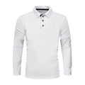Spring and Autumn Men Long Sleeve Personality Printed Polo Shirt