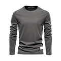100% Cotton Long Sleeve T shirt For Men Solid Spring Casual Men's T-shirts High Quality Male Tops Classic Clothes Men's T-shirts