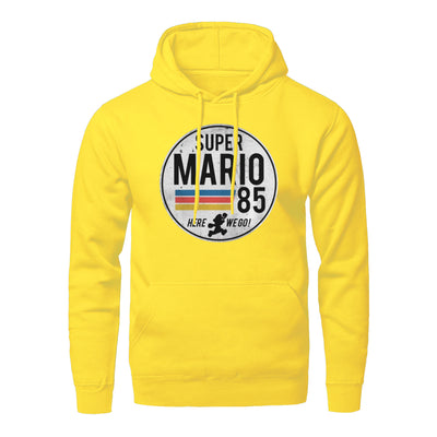 Handsome Fleece Solid Hooded Hoodie Sweatshirt Pullover Coats Fashion Men Spring Autumn Clothes Super Mario 85 print tracksuits