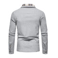 New Classic Fashion Men's Polo Shirt Men's Casual Long-sleeved Casual Polo Shirt High Quality Long Sleeve Check Collar Polo