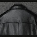 Men's Classic Genuine Leather Jackets Slim Fit Black Cowhide Leather Jacket Male Spring Autumn Casual Single Breasted Coat