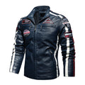 New Motorcycle Jacket For Men In Autumn / Winter Fashion Casual Leather Embroidered Aviator Jacket In Winter Velvet Pu Jacket