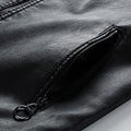 Men Autumn New Causal Vintage Leather Jacket Coat Men Spring Motor Biker Pocket PU Leather Men Jacket