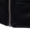 New PU Leather Jacket Bike Motorcycle Garment Faux Leather Outwear D ring Zipper Stand Collar Jacket