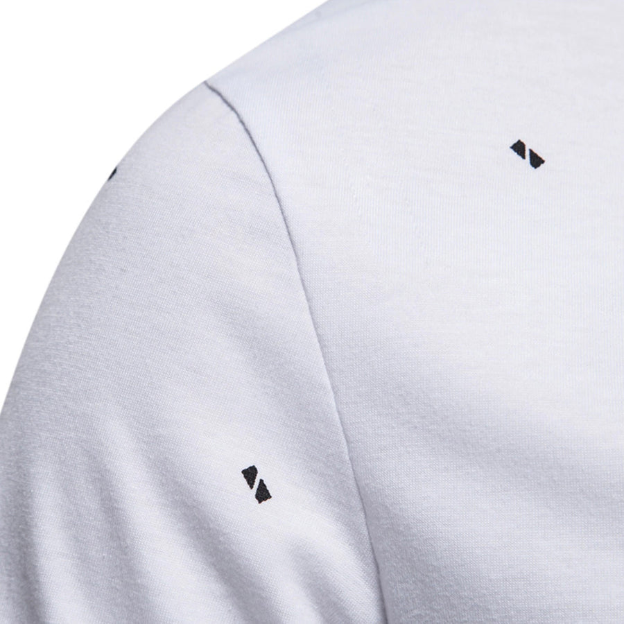 New Fashion Men's Summer T- Shirt Business Casual Cotton Wicking Sport Shirt Men's Slim Short Sleeve Print Lapel Polo Shirt